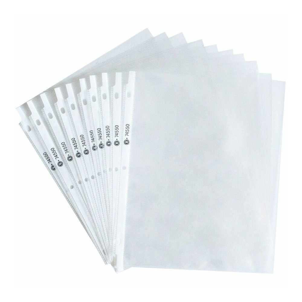 Business Source Top-Loading Poly Sheet Protectors - 3.3 mil Thickness - For Letter 8 1/2" x 11" Sheet - 3 x Holes - Ring Binder - Rectangular - Clear - Polypropylene - 100 / Box. Picture 2