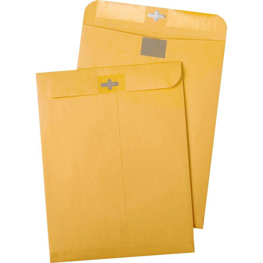 Quality Park 10 x 13 Postage Saving ClearClasp Envelopes with Reusable Redi-Tac™ Closure - Clasp - 10" Width x 13" Length - 28 lb - Clasp - Manila - 100 / Box. Picture 8