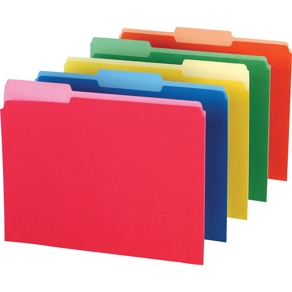 Pendaflex 1/3 Tab Cut Legal Recycled Top Tab File Folder - 8 1/2" x 14" - Assorted - 10% Recycled - 100 / Box. Picture 2
