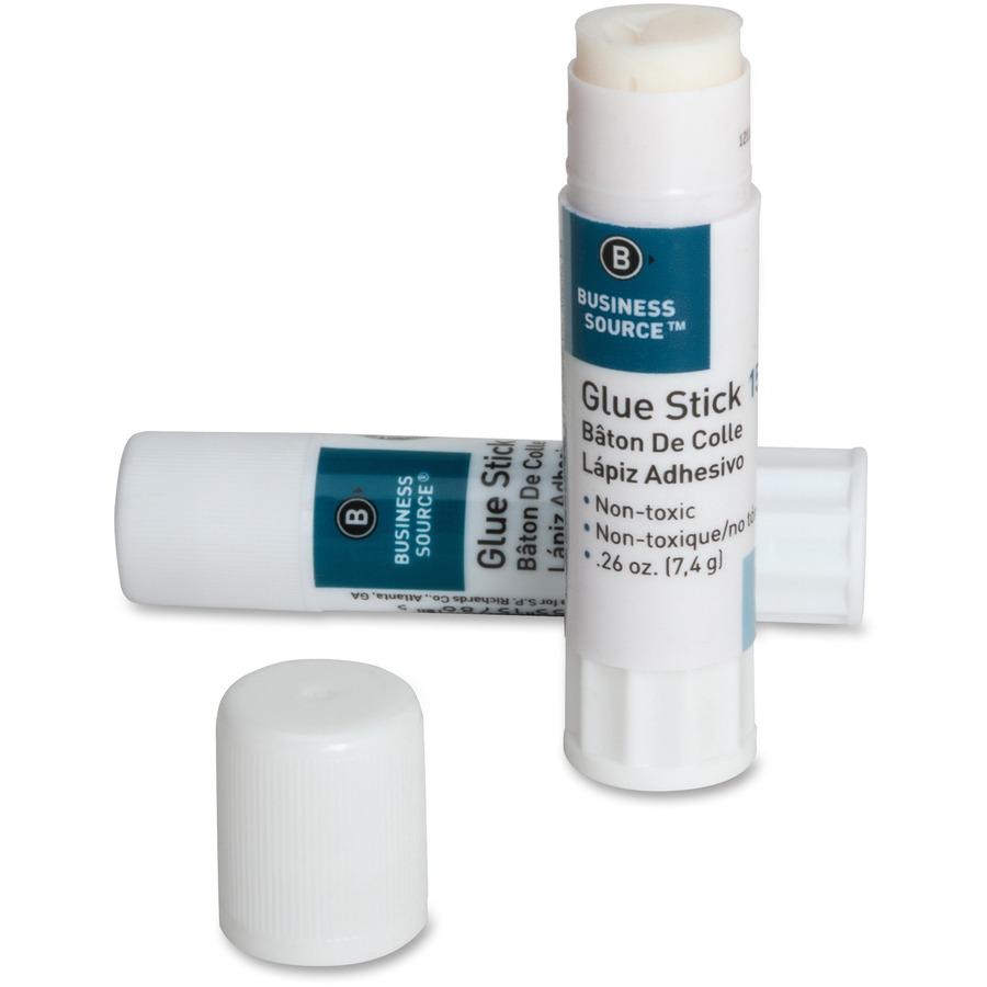 Business Source Value Pack Glue Sticks - 0.26 oz - White - 18 / Pack. Picture 7