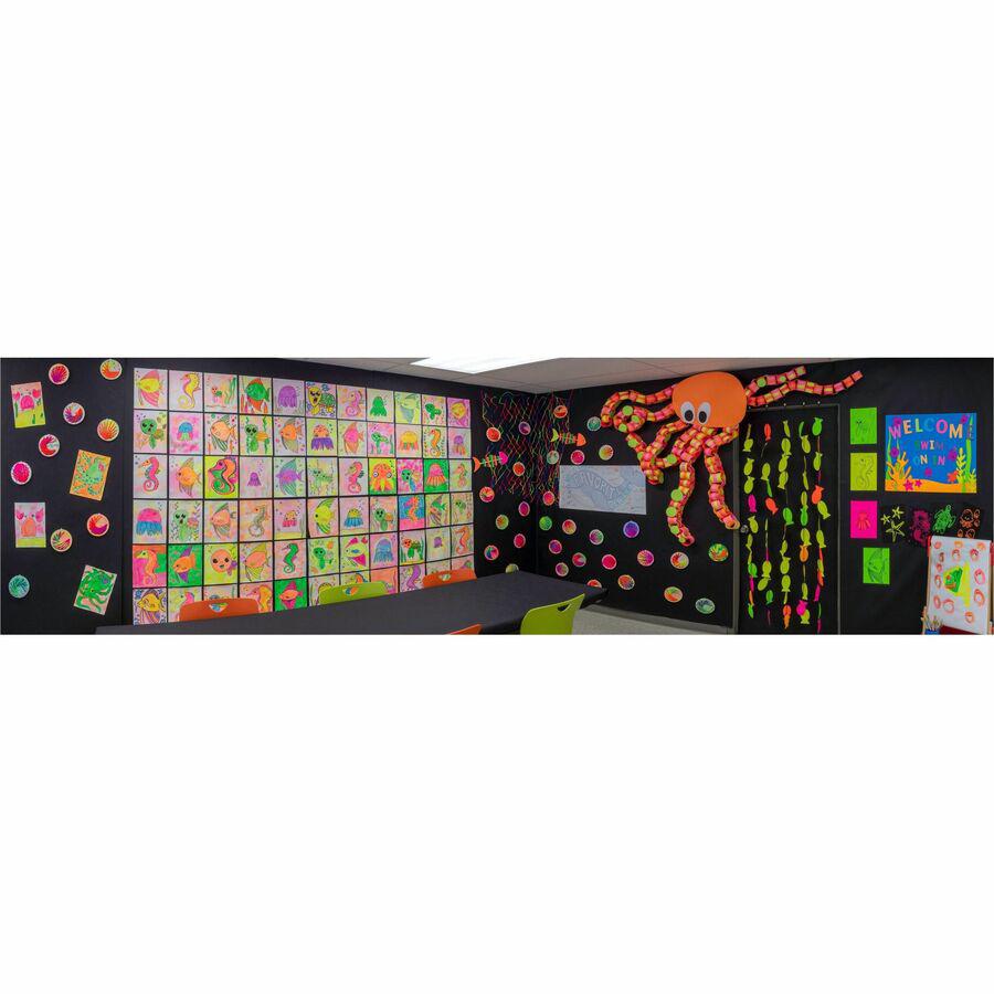UCreate Neon Poster Board - 22"Width x 28"Length - 25 / Carton - Hot Lime. Picture 5