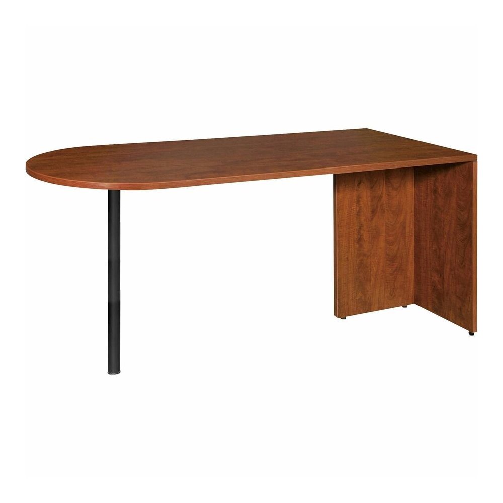 Lorell Essentials Series Peninsula Desk Box 1 of 2 - 29.5" Height x 30" Width x 66" Depth - Finish: Cherry, Laminate - 1 Each. Picture 2