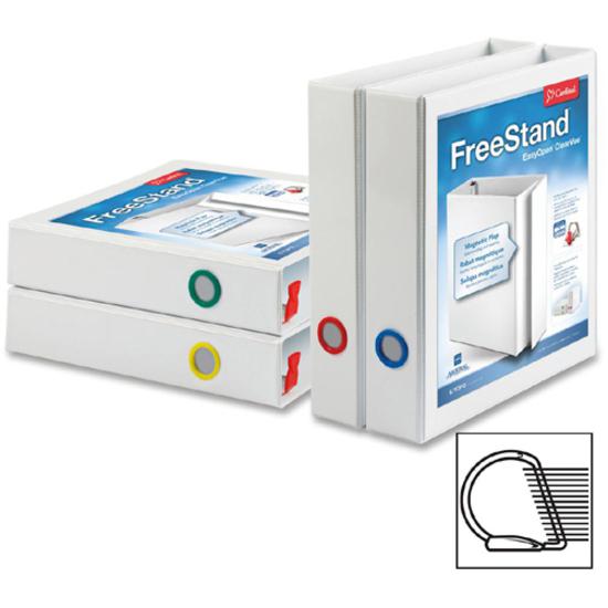 Cardinal FreeStand Easy Open Slant-D Ring Binder - 4" Binder Capacity - Letter - 8 1/2" x 11" Sheet Size - 775 Sheet Capacity - 3 3/8" Spine Width - 3 x D-Ring Fastener(s) - Polypropylene - White - 4.. Picture 5