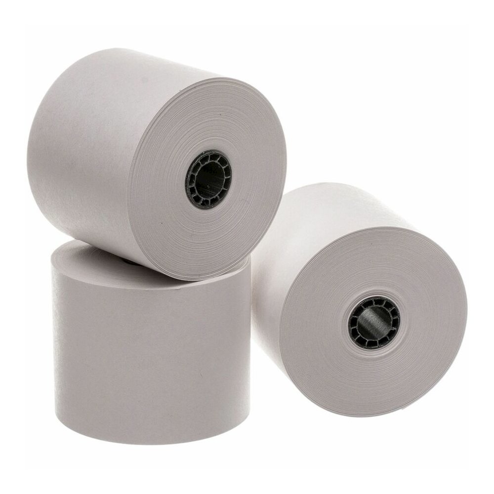 Business Source 1-Ply 126' Adding Machine Paper Rolls - 2 1/4" x 126 ft - 13.80 lb Basis Weight - Sustainable Forestry Initiative (SFI) - Lint-free - White - 100 / Carton. Picture 2