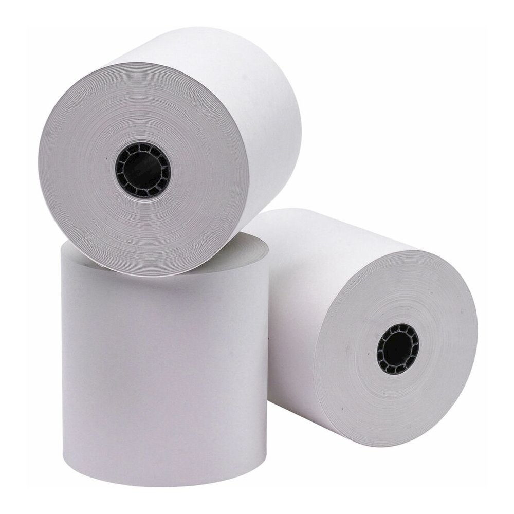 Business Source 1-Ply Pack Adding Machine Rolls - 3" x 165 ft - 13.80 lb Basis Weight - Sustainable Forestry Initiative (SFI) - Lint-free - White - 12 / Pack. Picture 2