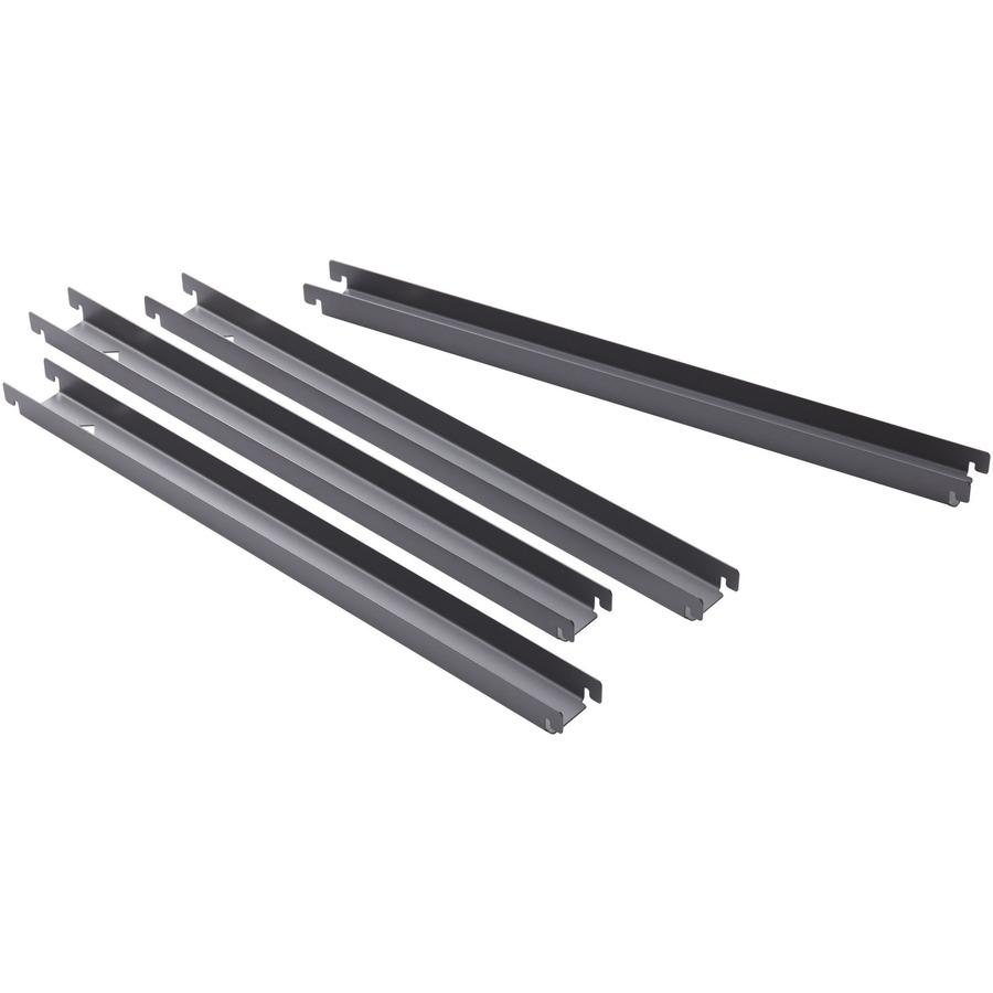 Lorell Lateral File Front-to-back Rail Kit - Gray - 4 / Box. Picture 3