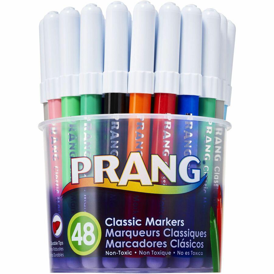 Prang Classic Bullet Tip Art Markers - Bullet Marker Point Style - Assorted - 48 / Pack