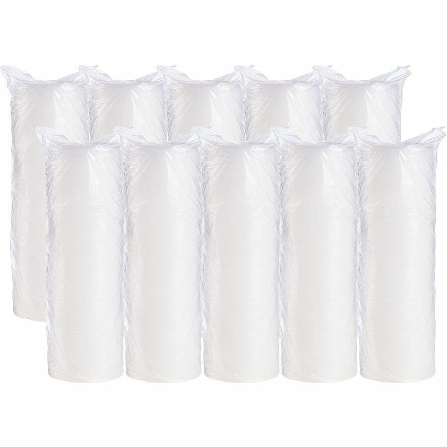 Dart 20 oz HIPS Plastic Non-vented Lid - Translucent - Breakroom - 4.2" Diameter - Translucent - Plastic, Foam, Polystyrene Body - 100/Pack - 10 / Carton. Picture 3