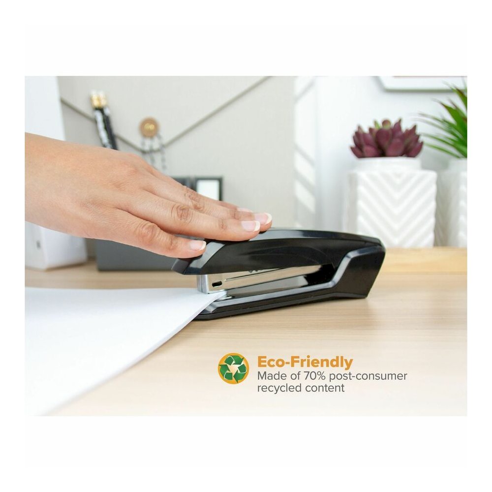 Bostitch Ascend Stapler - Staples Upto 20 Sheet - Holds Upto 210 Staple - Full Strip - Staple Size: 0.25" - 3.62" Throat Depth - Top Loading - Black - 1 Each. Picture 2