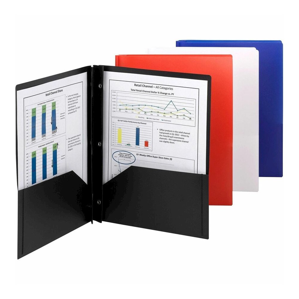 Smead Letter Pocket Folder - 8 1/2" x 11" - 80 Sheets Capacity - Double Tang Fastener - 2 Pocket - Polypropylene - Red - 25/Box - 25 / Box. Picture 2