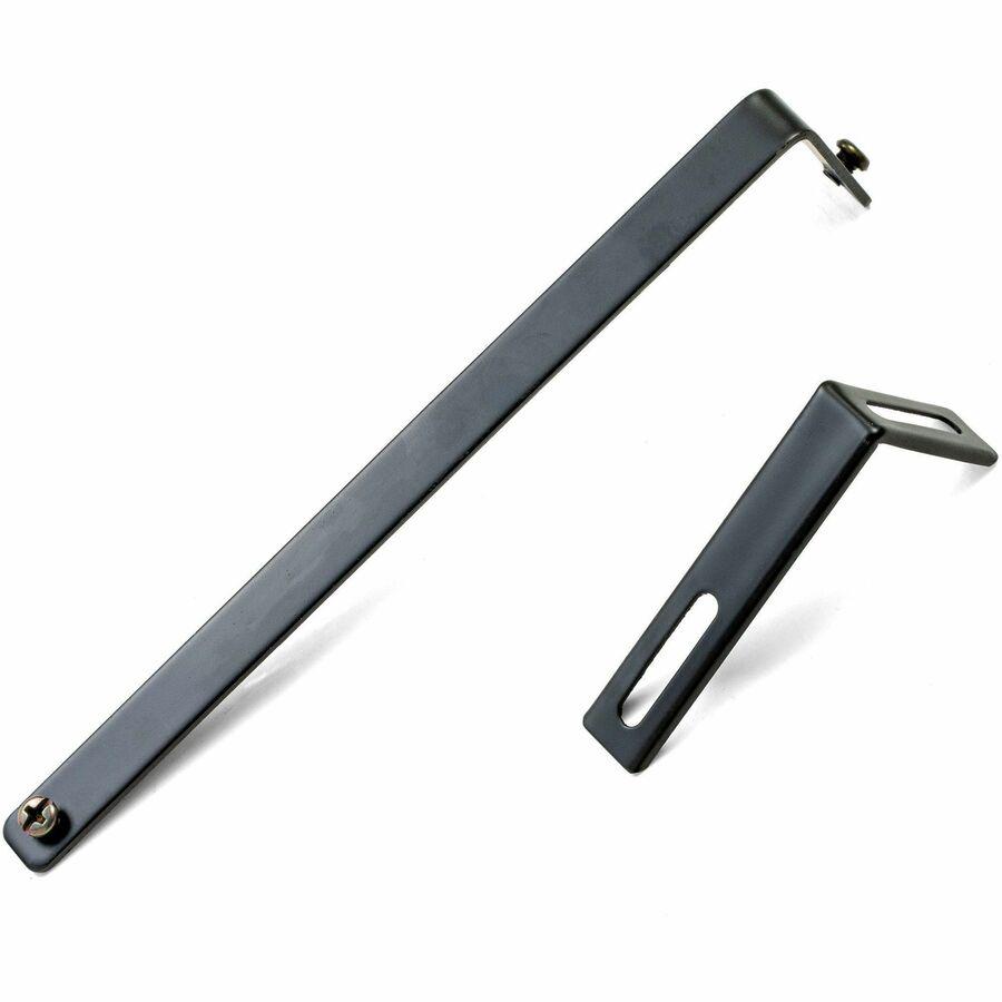 Lorell Partition Hangers - 7" Size - Metal - Black - 1 / Pair. Picture 5
