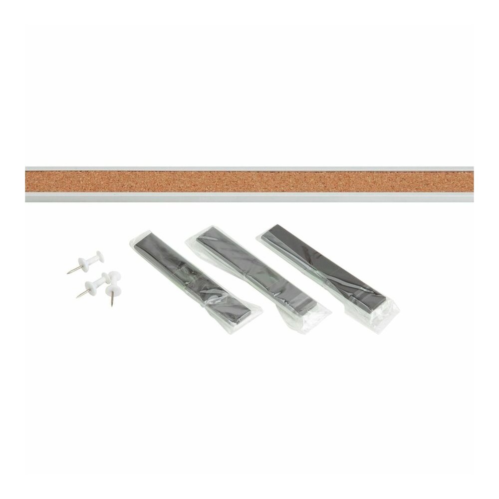 Lorell Cork Strip Bulletin Bar - 24" Board Width - Cork Surface - Self-healing, Fade Resistant, Self-sealing - Anodized Aluminum Frame - 1 Each. Picture 2