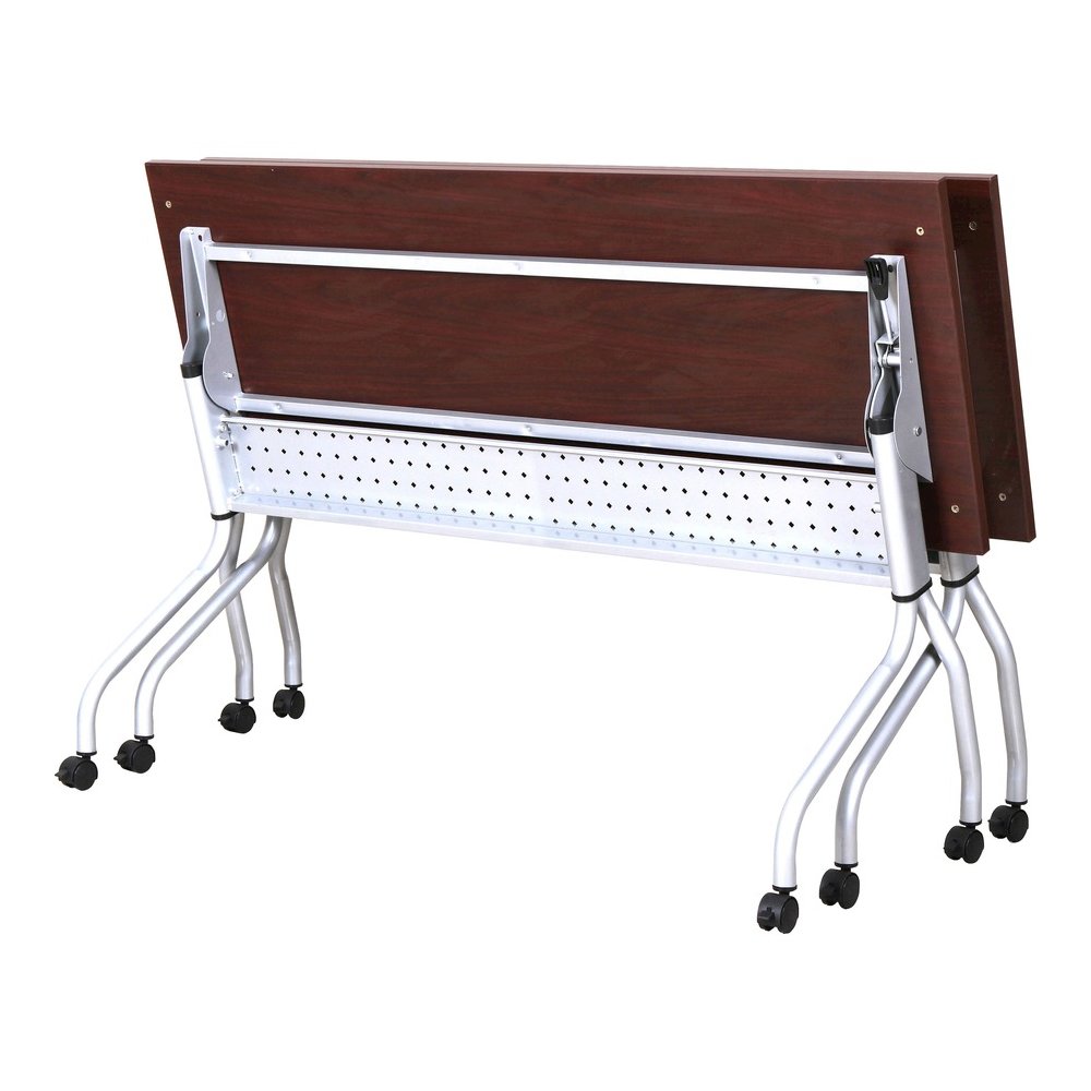 Lorell Flip Top Training Table - Rectangle Top - Four Leg Base - 4 Legs - 23.60" Table Top Width x 72" Table Top Depth - 29.50" Height x 70.88" Width x 23.63" Depth - Training - Assembly Required - Ma. Picture 4