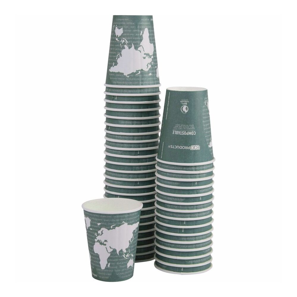 Eco-Products 12 oz World Art Insulated Hot Beverage Cups - 12 fl oz - Green - Hot Drink - No - 600 / Carton. Picture 4