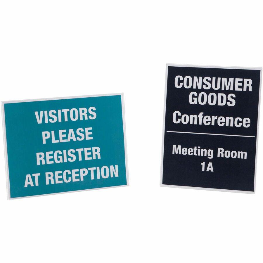 Golite nu-dell One-piece Sign Holder - 1 Each - 8.5" Width x 11" Height - Rectangular Shape - Self-standing - Acrylic - Photo, Award, Certificate - Clear. Picture 6