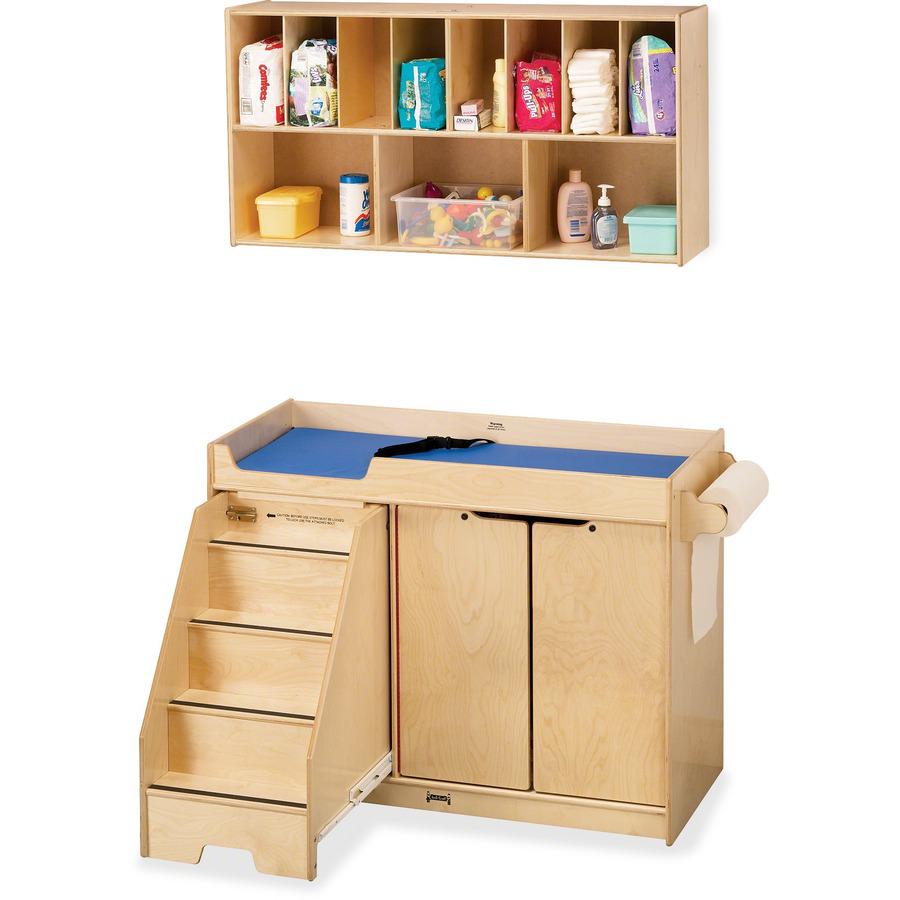 Jonti-Craft Pull-out Stairs Changing Table - 39" Height x 48" Width x 22.50" Depth - Assembly Required - Acrylic, Baltic - 1 Each. Picture 3