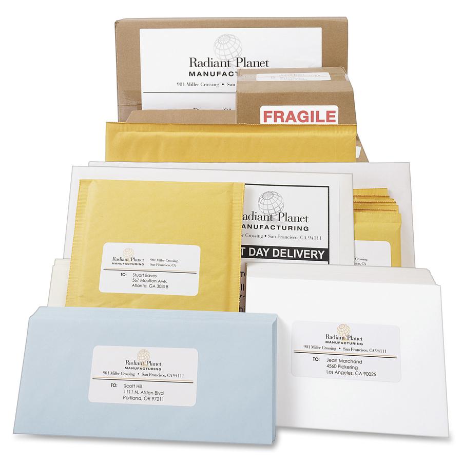 Avery&reg; Shipping Address Labels, 250 Labels, Full Sheet Labels, Permanent (95920) - 8 1/2" Width x 11" Length - Permanent Adhesive - Rectangle - Laser, Inkjet - White - Paper - 1 / Sheet - 250 Tota. Picture 3