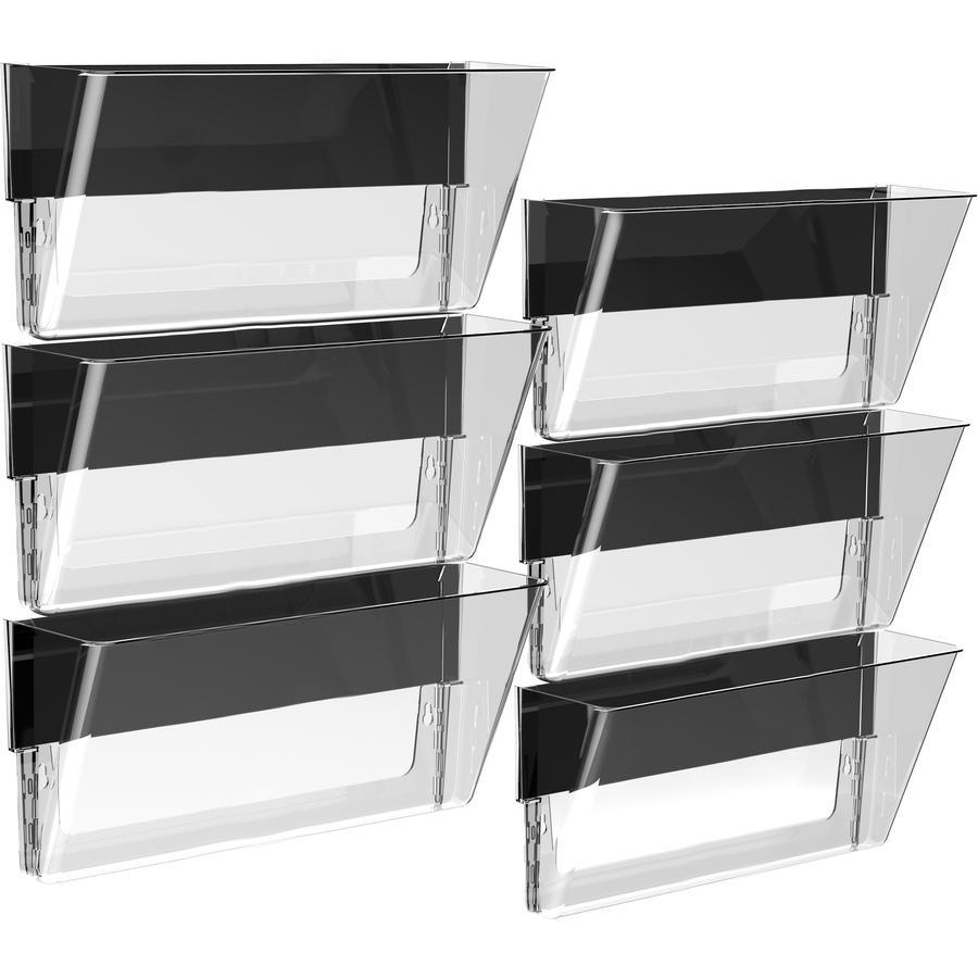 Storex Magnetic Wall File Pockets - 500 x Sheet - Magnetic, Heavy Duty - 100% Recycled - Clear - Plastic - 1 Each. Picture 5