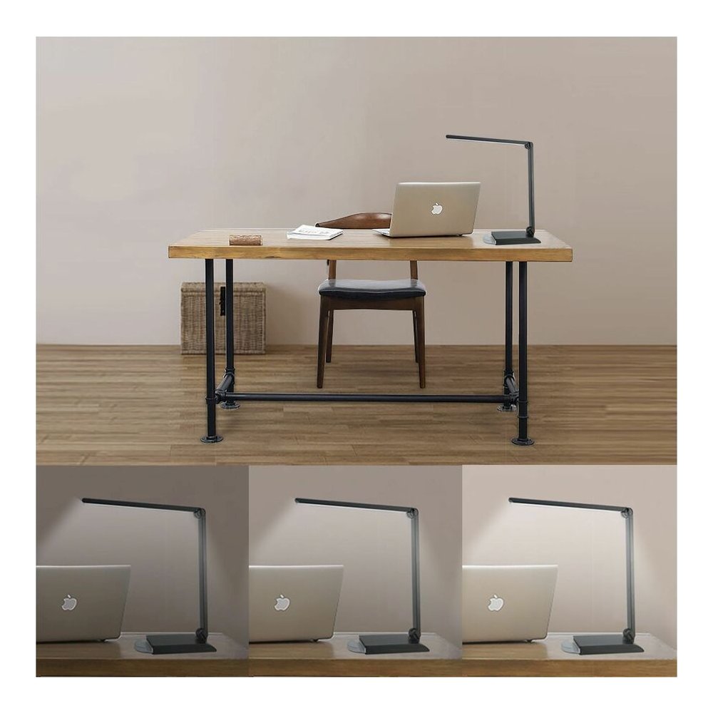 Lorell 8-watt SMD LED Task Light - 8 W LED Bulb - USB Charging, Dimmable - Aluminum, Plastic - Desk Mountable - Black - for Desk, Table, Indoor. Picture 2