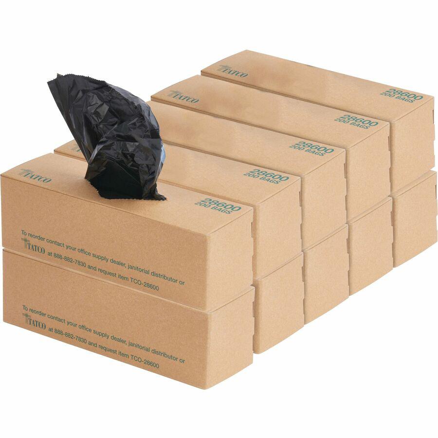 Tatco Dog Waste Station Refill Bags - Black - 10/Carton - 200 Per Box - Waste Disposal, Office, Park, Home. Picture 4