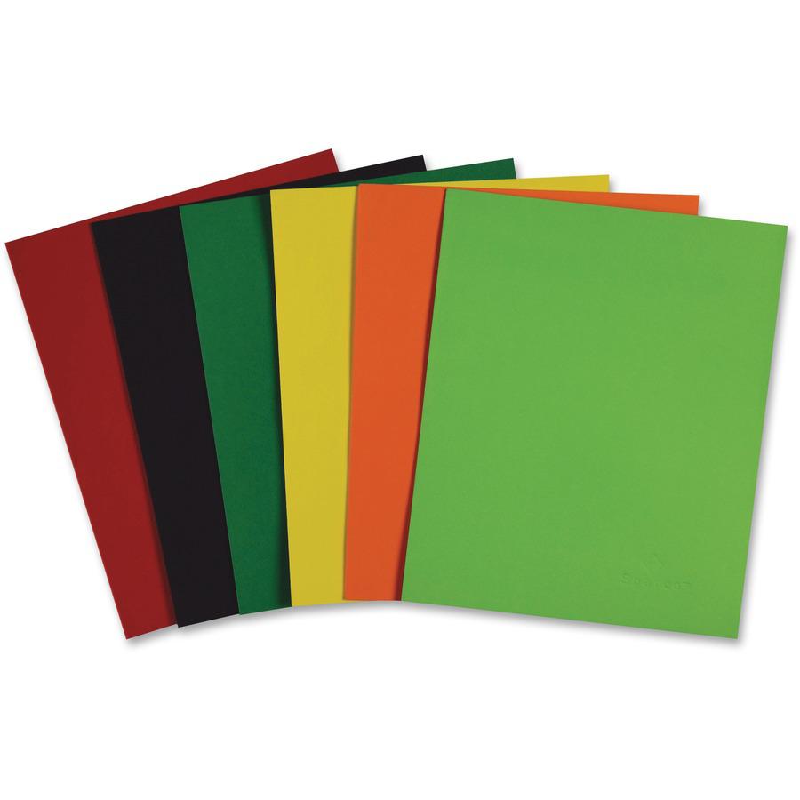 Sparco Letter Pocket Folder - 8 1/2" x 11" - 2 Internal Pocket(s) - Black - 25 / Box. Picture 2