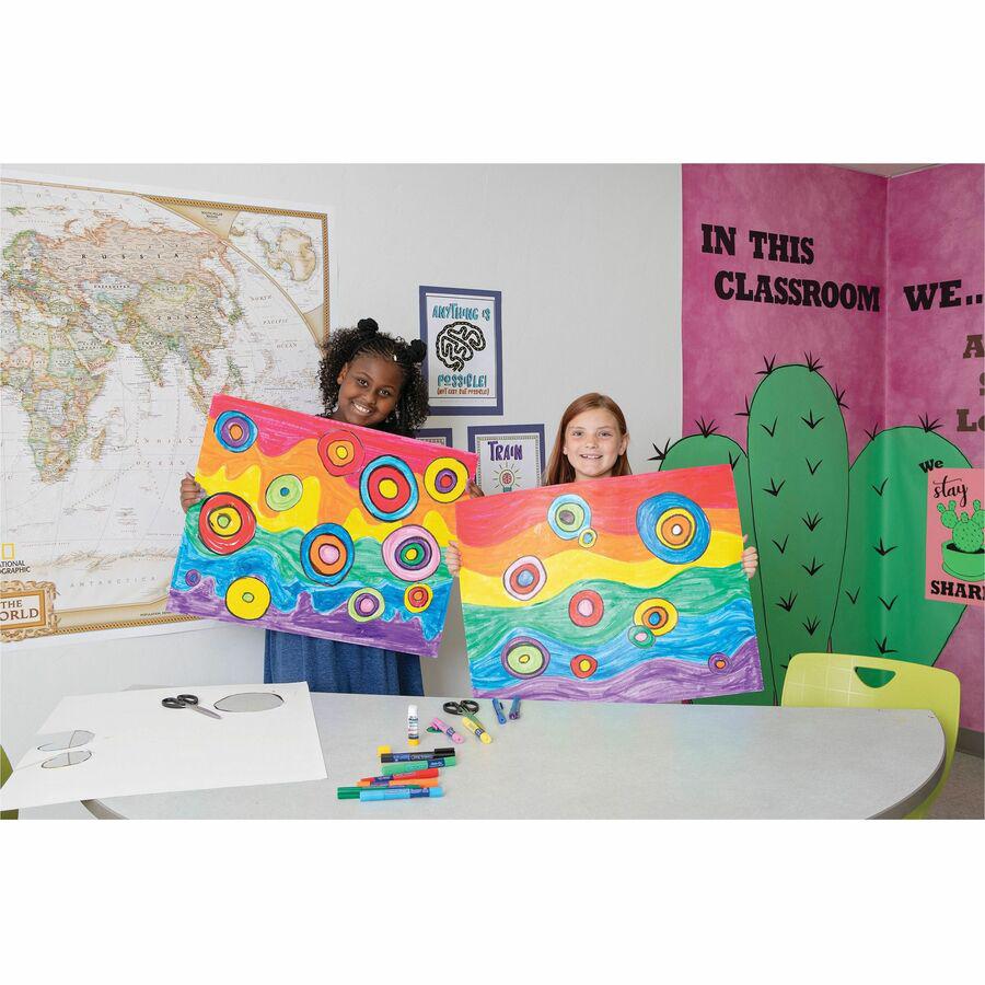 UCreate Poster Board Package - Multipurpose - 28" Height x 22" Width - White - 1 Pack. Picture 5