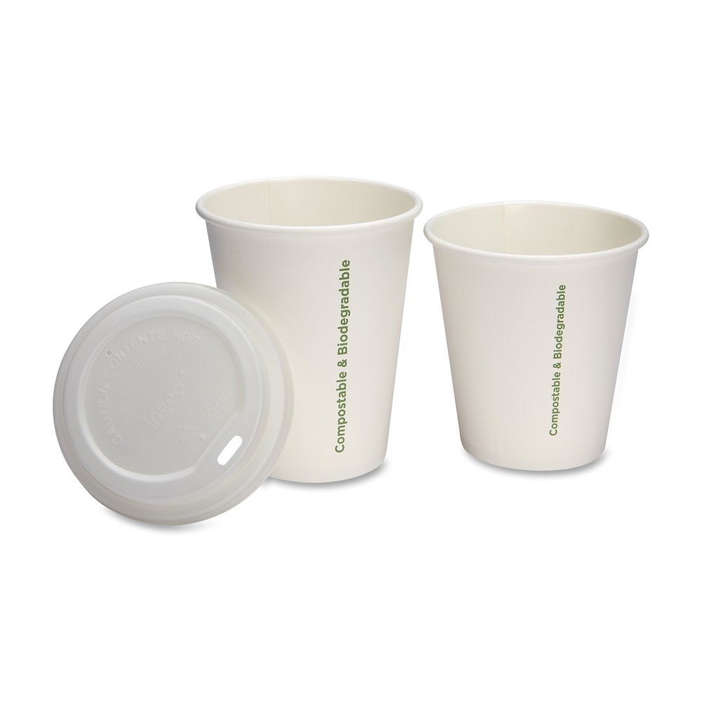 Genuine Joe Vented Hot Cup Lid - Polystyrene - White - 50/Pack - 20 / Carton. Picture 2