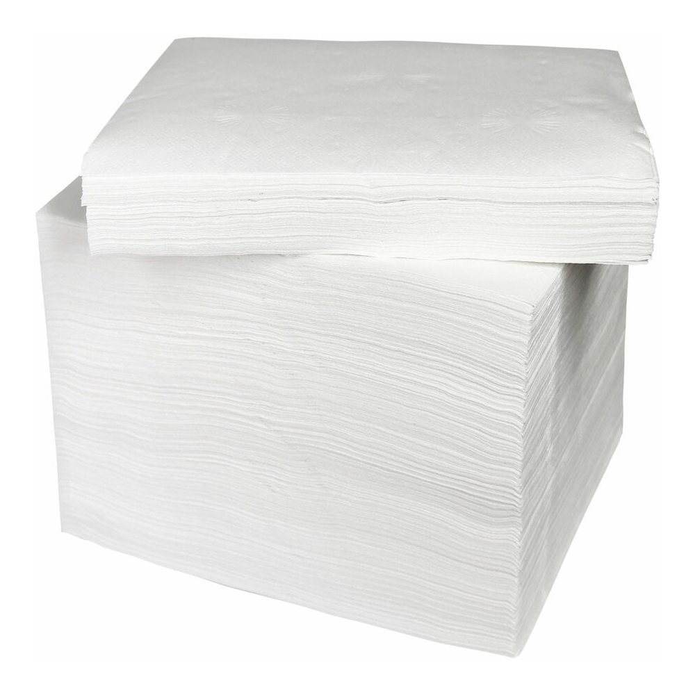 Genuine Joe Lunch Napkins - 1 Ply - Quarter-fold - 13" Width x 11.25" Length - White - 400/Pack - 6 / Carton. Picture 2