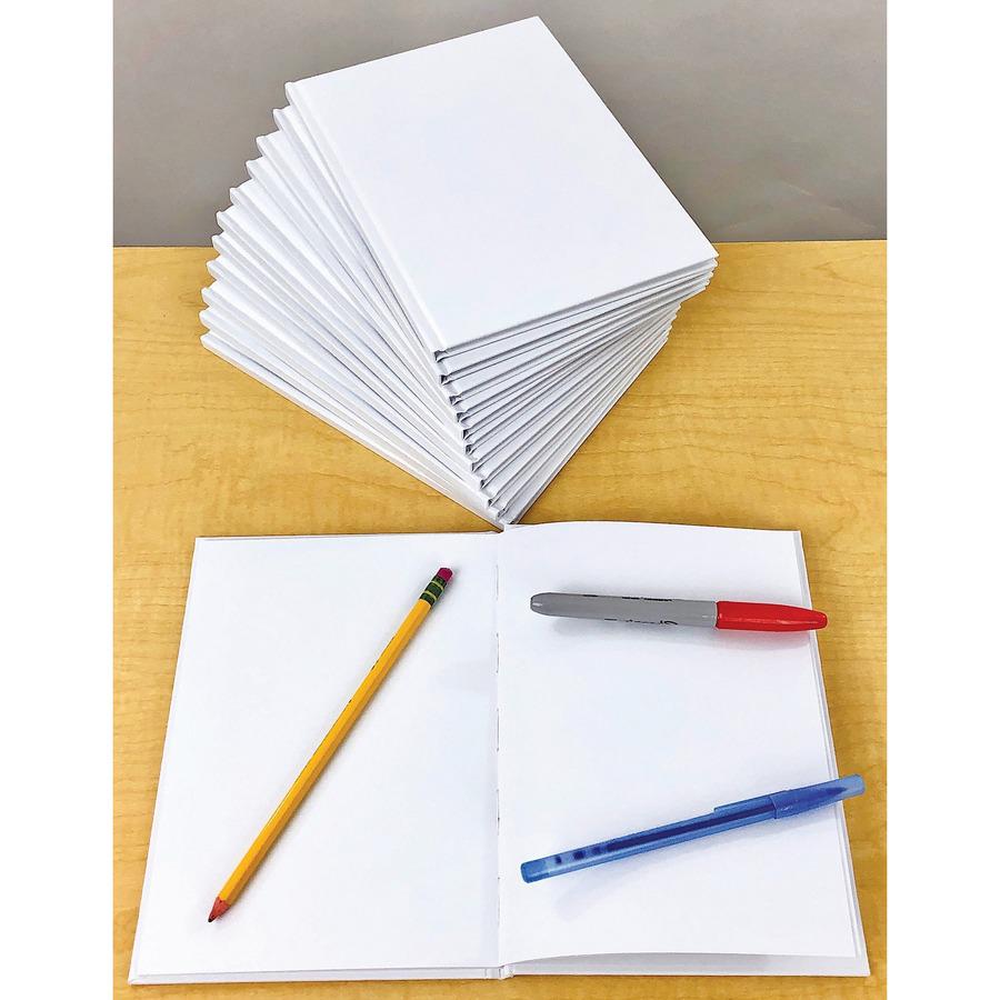Ashley Hardcover Blank Book - 28 Pages - Plain - 6" x 8" Sheet Size - White Paper - Hard Cover, Durable - 12 / Bundle. Picture 3