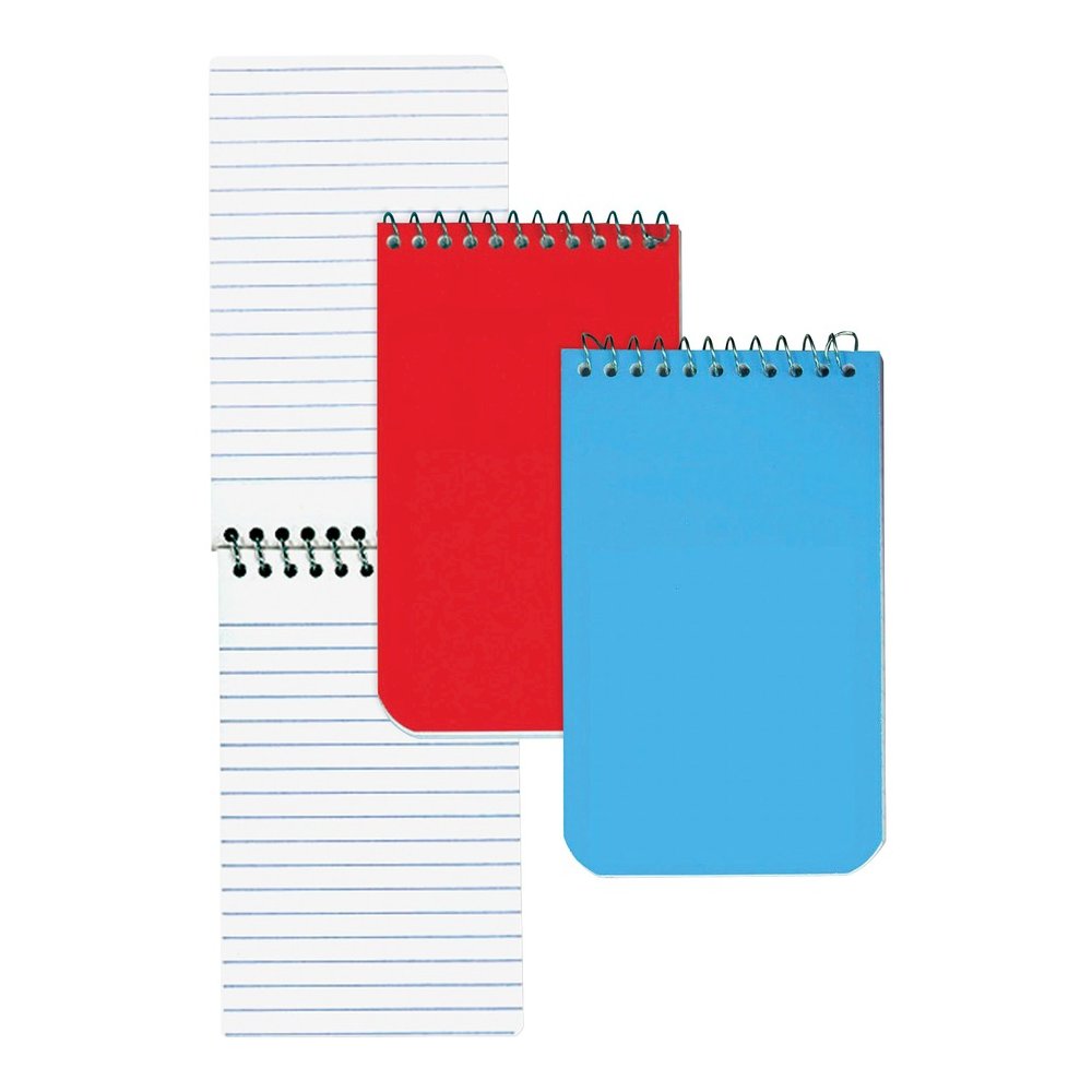 Rediform Wirebound Memo Notebooks - 60 Sheets - Wire Bound - 3" x 5" Sheet Size - White Paper - Assorted Cover - 12 / Box. Picture 2