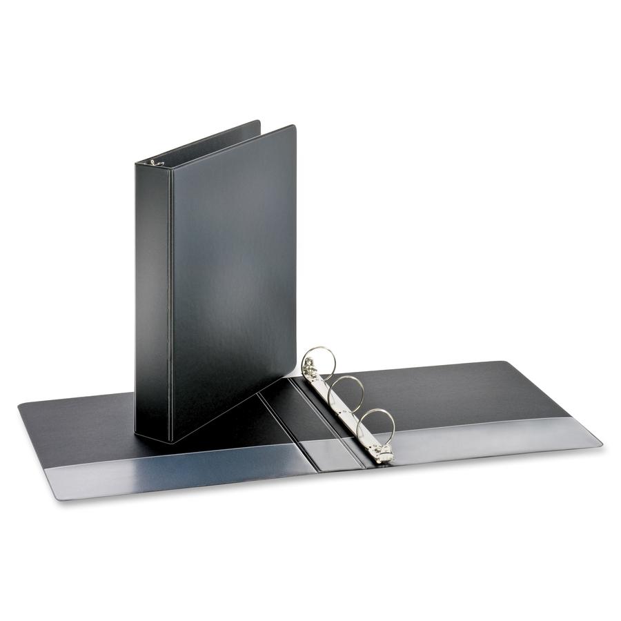 Business Source Basic Round Ring Binders - 1 1/2" Binder Capacity - Letter - 8 1/2" x 11" Sheet Size - 350 Sheet Capacity - 3 Ring - Fastener: Round Ring - Pocket: Internal - Chipboard, Polypropylene . Picture 8