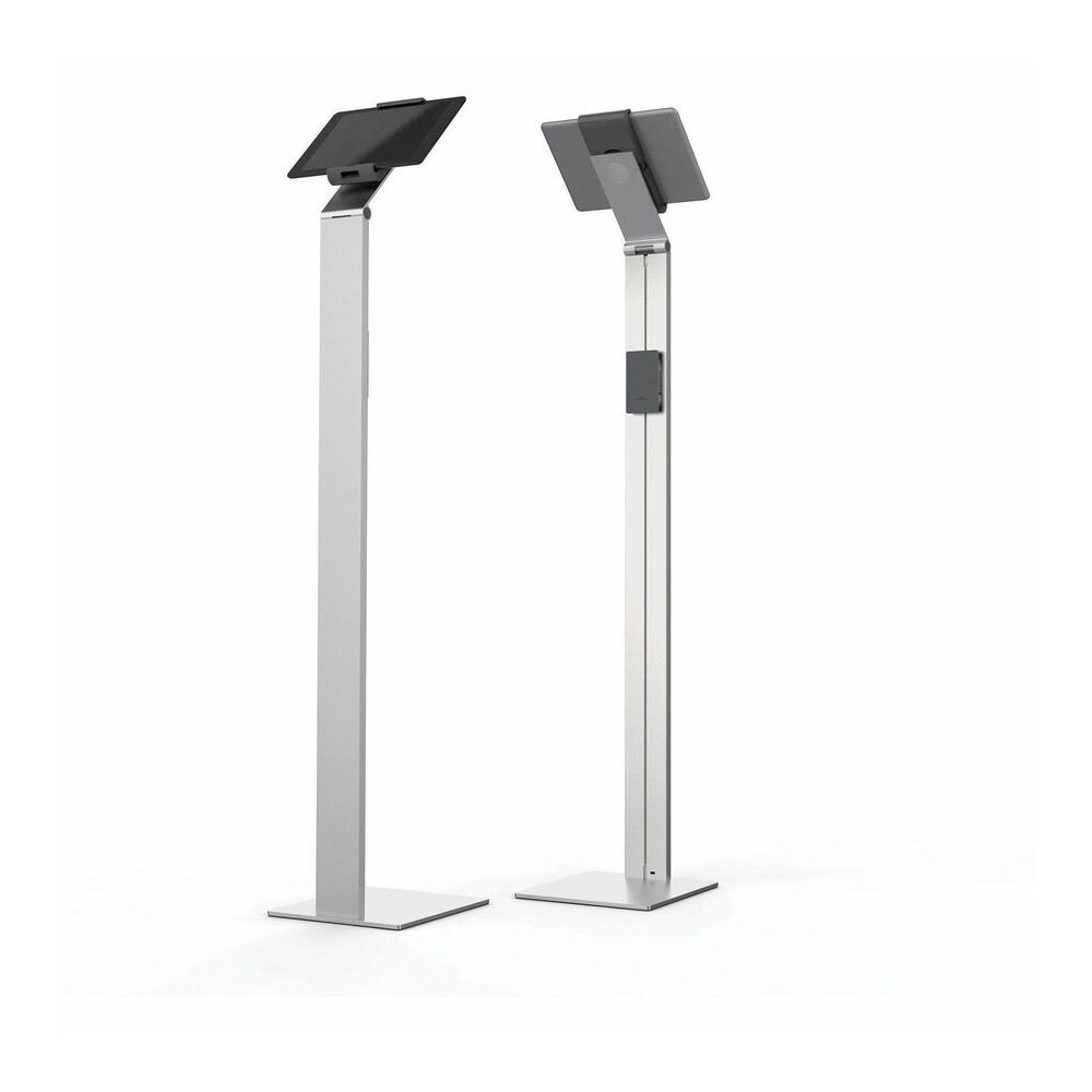 DURABLE Tablet Holder Floor - 47.8" Height x 10.6" Width x 10.6" Depth - Steel, Acrylonitrile Butadiene Styrene (ABS), Aluminum - Silver - Flexible, Floor Standing, Locking Mechanism, Adjustable Arm, . Picture 4