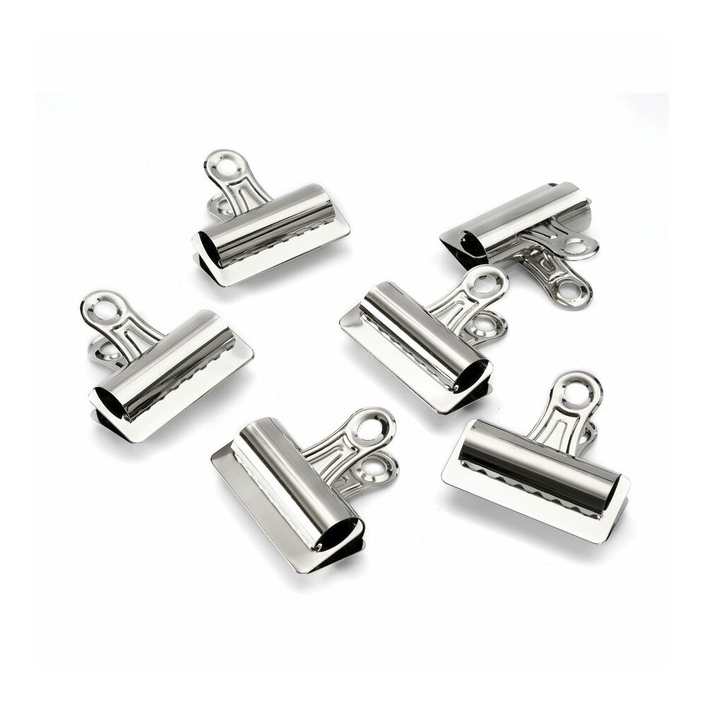 Business Source Bulldog Grip Clips - No. 4 - 3" Width - for Paper - Heavy Duty - Silver - 12 / Box. Picture 2