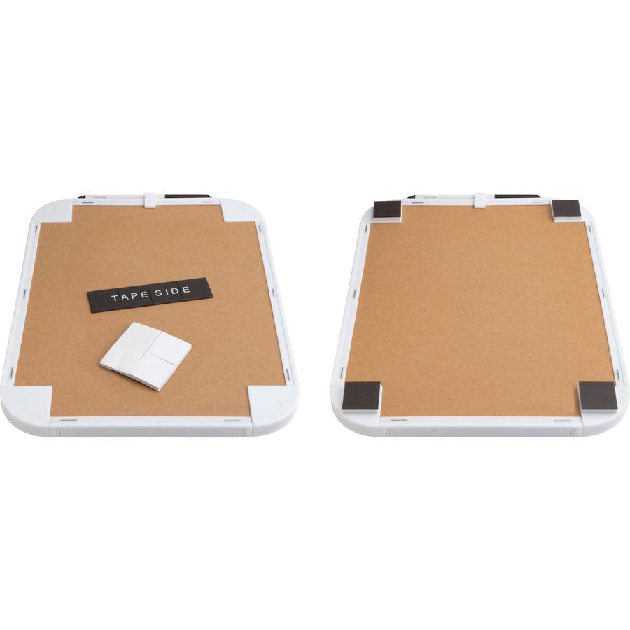 Lorell Personal Whiteboard - 11" (0.9 ft) Width x 8.5" (0.7 ft) Height - White Melamine Surface - White Plastic Frame - Rectangle - 1 Each. Picture 13