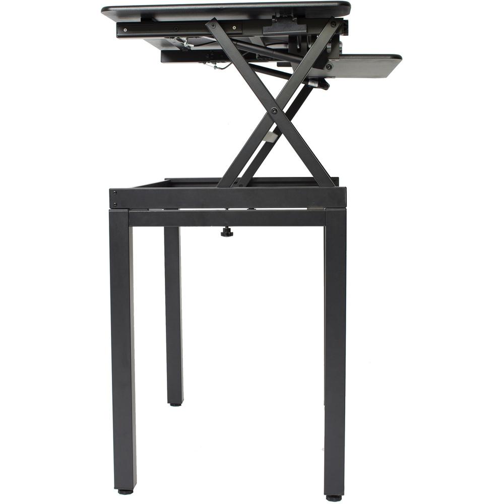 Lorell Adjustable Desk Riser Floor Stand - 29" Height x 36" Width x 22.75" Depth - Floor - Steel - Black. Picture 7
