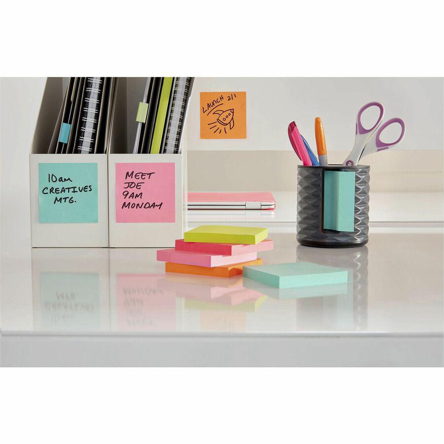 Post-it&reg; Note Dispenser - 3" x 3" Note - Black. Picture 2