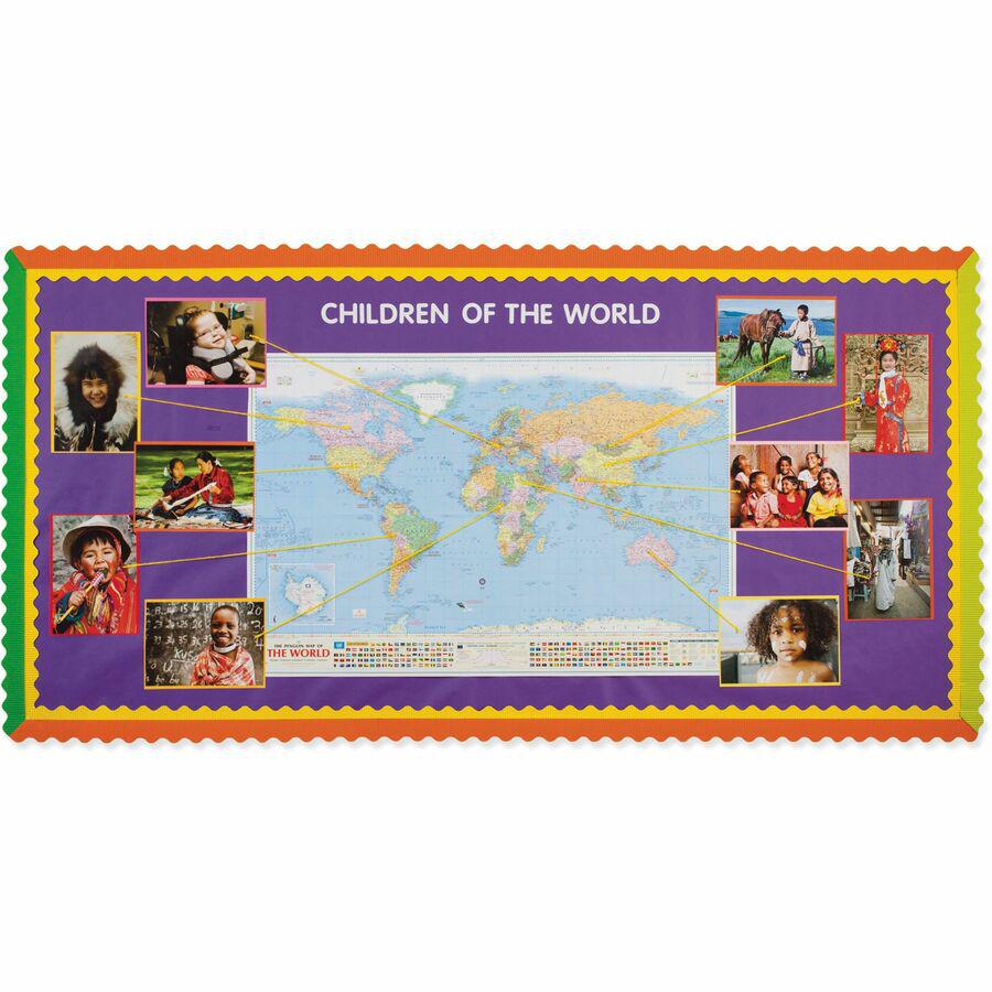 Fadeless Bright Colors Bulletin Art Paper - Fun and Learning, Table Skirting, Display, Decoration, Art Project, Craft Project, Bulletin Board - 3.25"Height x 48"Width x 12 ftLength - 4 / Carton - Lime. Picture 3