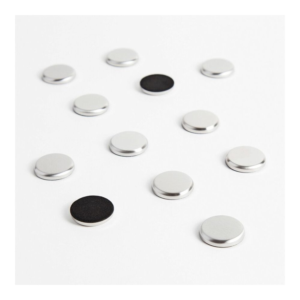 U Brands High Energy Magnets - 1.3" Diameter - Round - Durable - 1 Pack - Brushed Metal. Picture 2