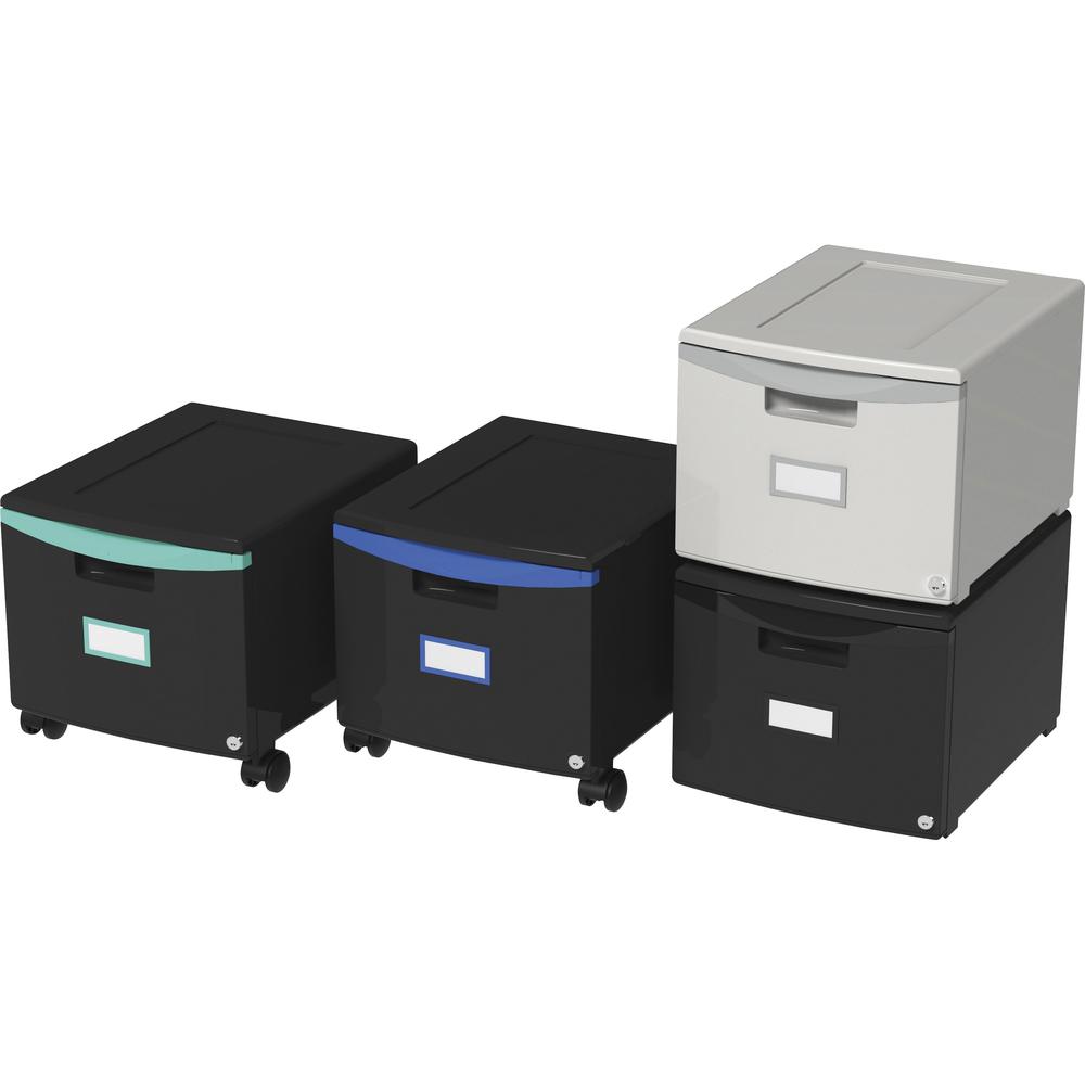 Storex 18" Stackable File Drawer - 18.3" x 14.8" x 12.8" - 1 x Drawer(s) for File - Stackable, Lightweight, Durable, Moisture Resistant, Rust Resistant, Scratch Resistant, Dent Resistant, Locking Draw. Picture 3