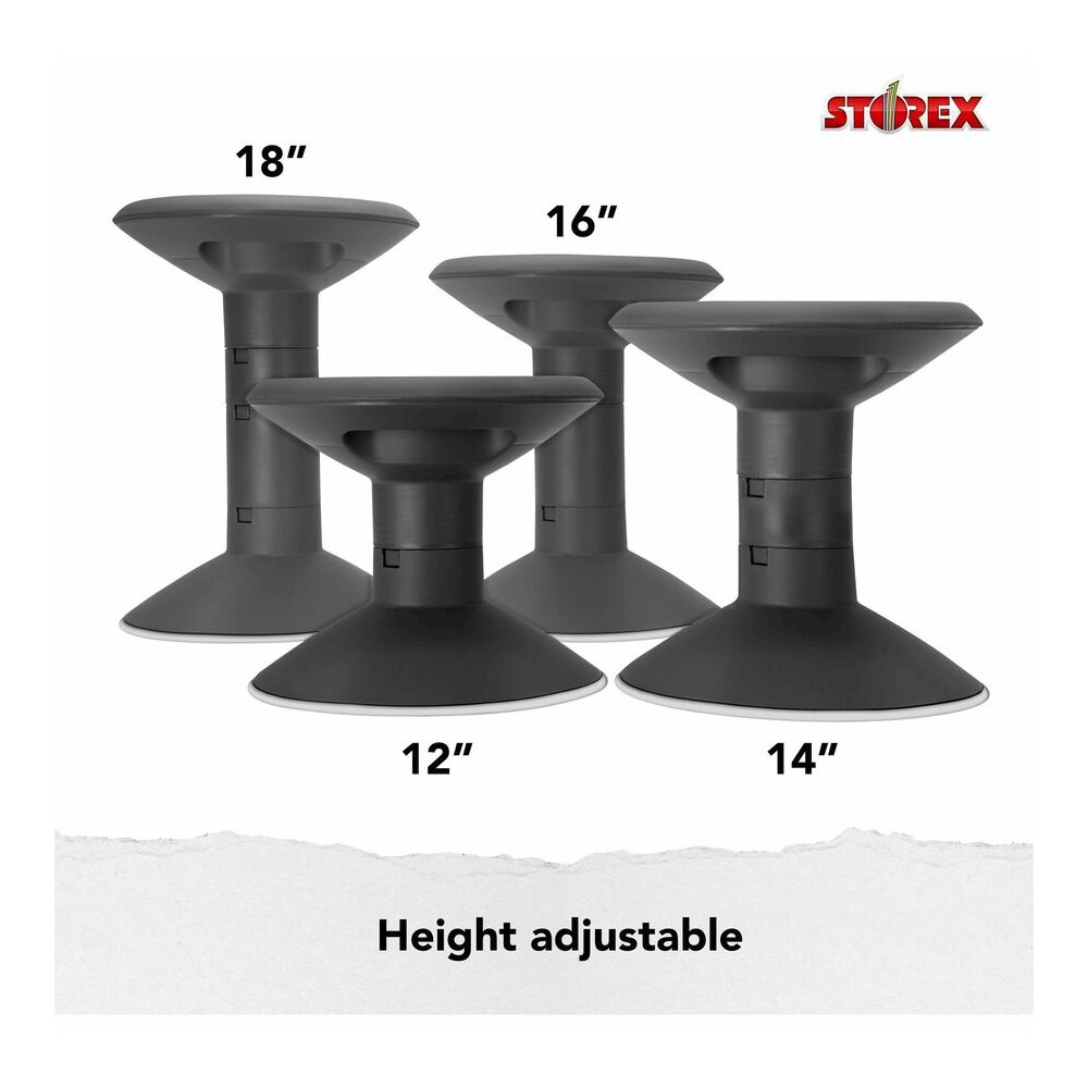 Storex Wiggle Stool - Black - 1 Each. Picture 4