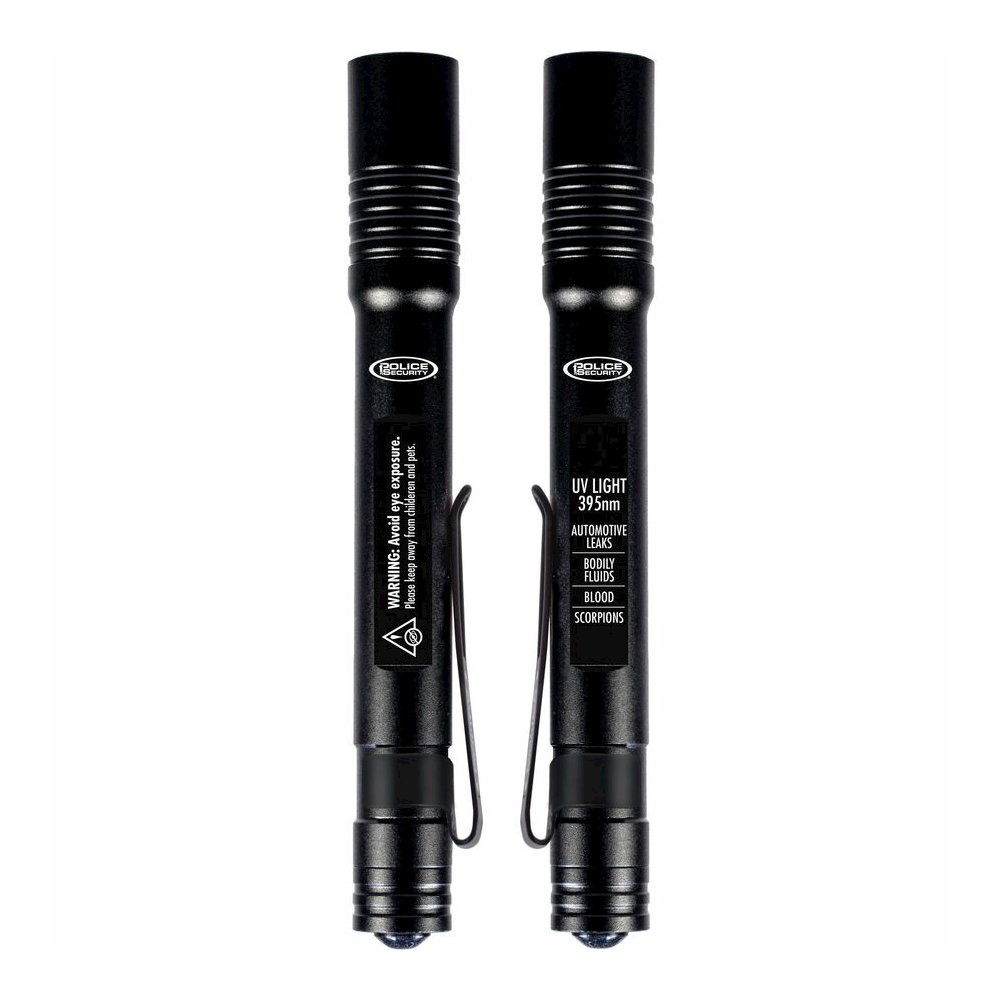 Police Security Ultraviolet Inspection Light - LED - 2 x AAA - Battery - Aluminum - Black - 1 Each. Picture 4
