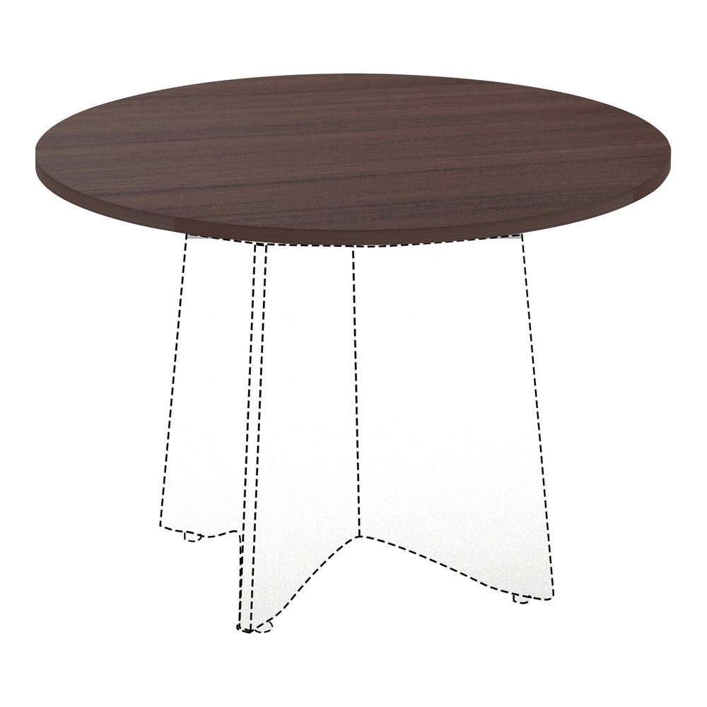 Lorell Essentials Conference Tabletop - Espresso Round Top - Contemporary Style - 1" Table Top Thickness x 48" Table Top Diameter - Assembly Required - 1 Each. Picture 2