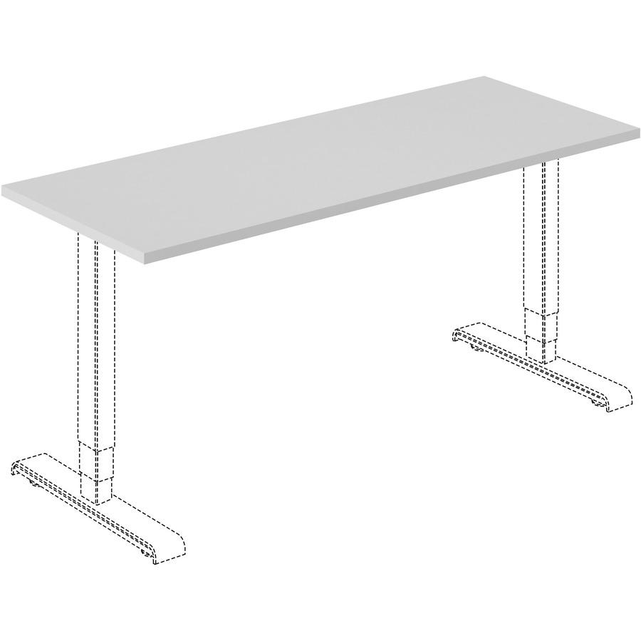 Lorell Training Tabletop - Gray Rectangle Top - 60" Table Top Length x 24" Table Top Width x 1" Table Top ThicknessAssembly Required - Particleboard, Melamine Top Material - 1 Each. Picture 2