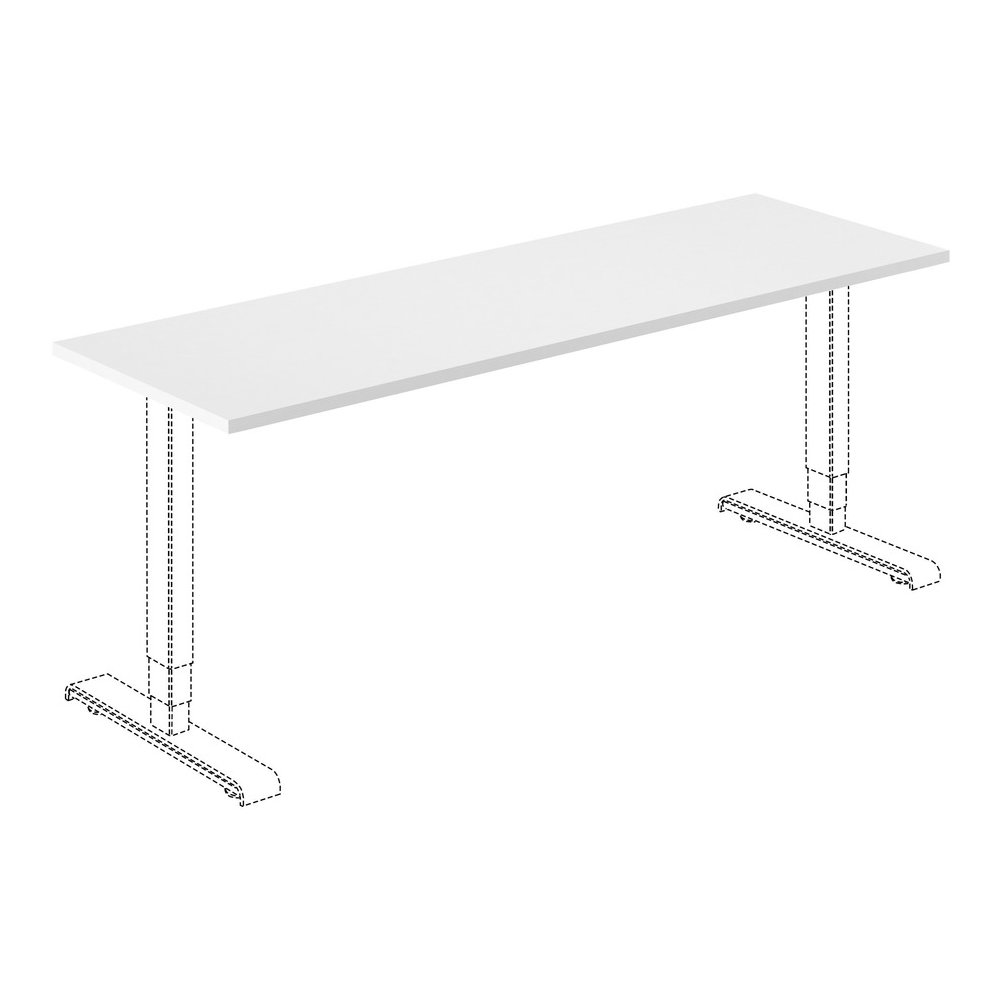 Lorell Training Tabletop - White Rectangle Top - 72" Table Top Length x 24" Table Top Width x 1" Table Top Thickness - Assembly Required - Particleboard, Melamine Top Material - 1 Each. Picture 2