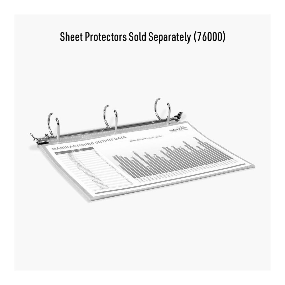 Avery&reg; Magnetic Hanging Binder Rings - 1 1/2" Binder Capacity - 8 1/2" x 11" Sheet Size - 375 Sheet Capacity - 3 Ring - Fastener: Slant Ring - Pocket: 0 - Metal - Silver - Wrinkle-free - 1 Each. Picture 2