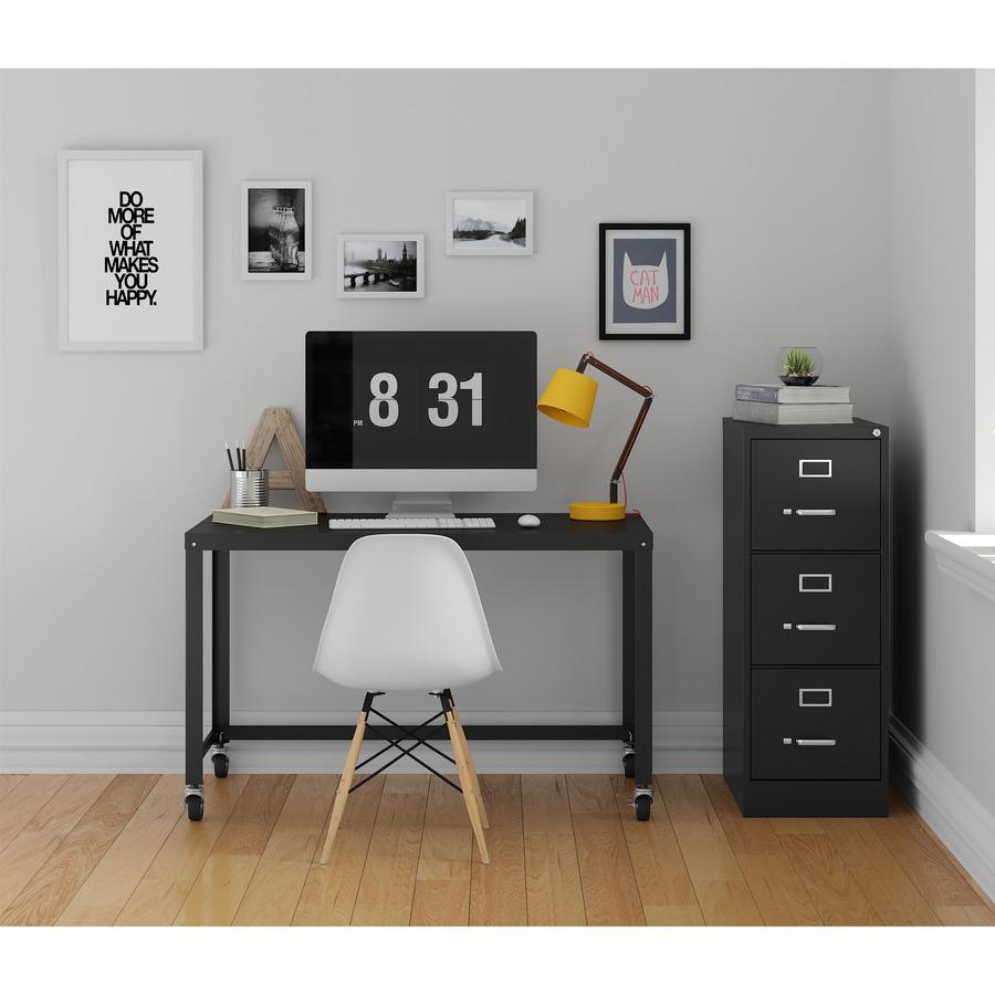 Lorell Fortress Series 22" Commercial-Grade Vertical File Cabinet - 15" Width x 22" Depth x 40.2" Height - 3 x Drawer(s) for File - Letter - Vertical - Ball-bearing Suspension, Removable Lock, Pull Ha. Picture 3