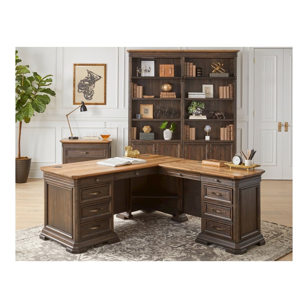 Martin Sonoma Lateral File - 30" Height x 36" Width x 22" Depth - Total Drawer(s): 2 - Material: Solid Wood - Finish: Dark Roast - 1 Each. Picture 2