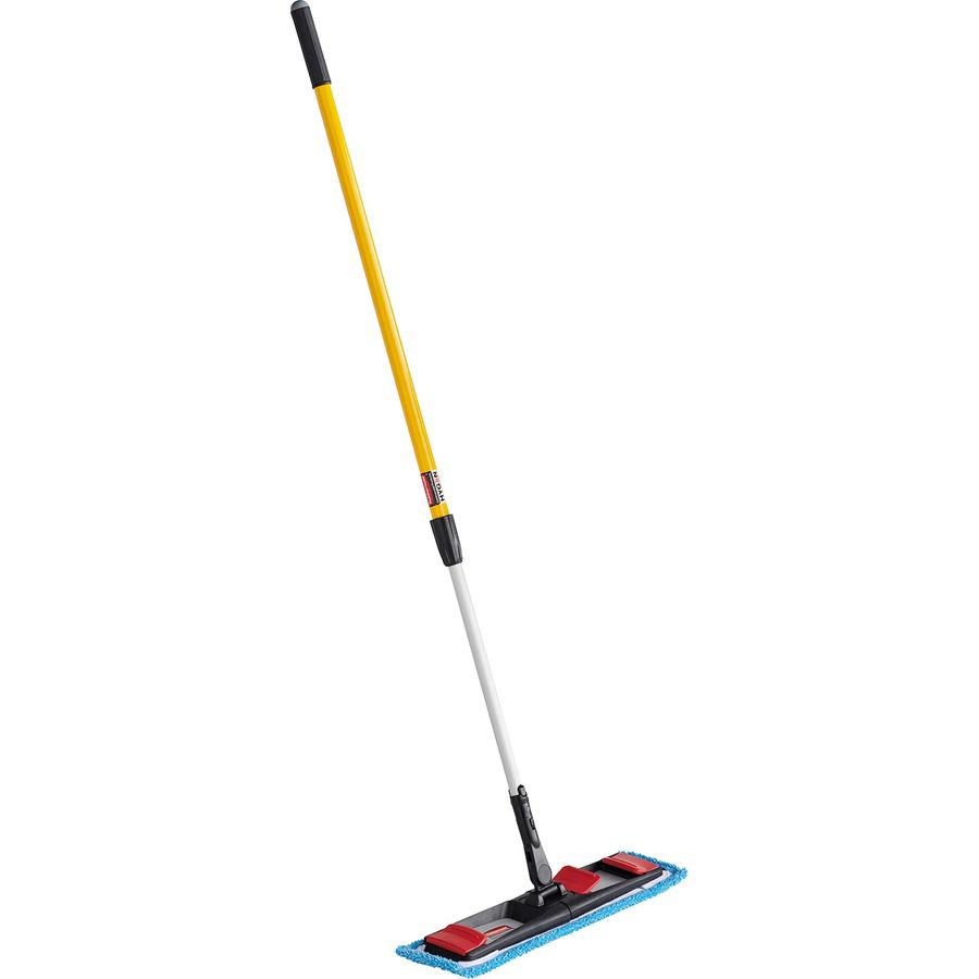Rubbermaid Commercial Adaptable Flat Mop Microfiber Pad - 19.5" Length x 5.5" Depth - MicroFiber - Blue - 12 / Carton. Picture 7