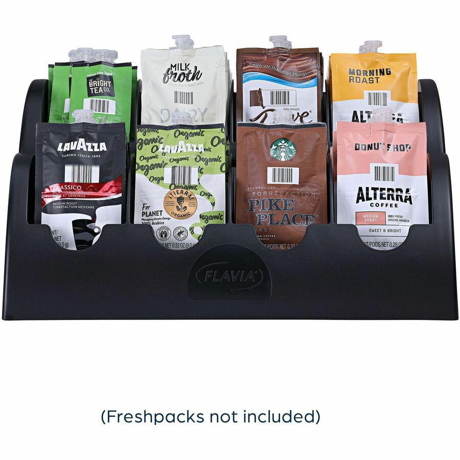 Flavia Freshpacks Small Merchandiser - 80 x Drink - Drawer Size : 10" - 4.40" Height x 13.60" Width x 13" Depth - Sturdy, Compact, Recyclable - Black - Plastic - 1 Each. Picture 5