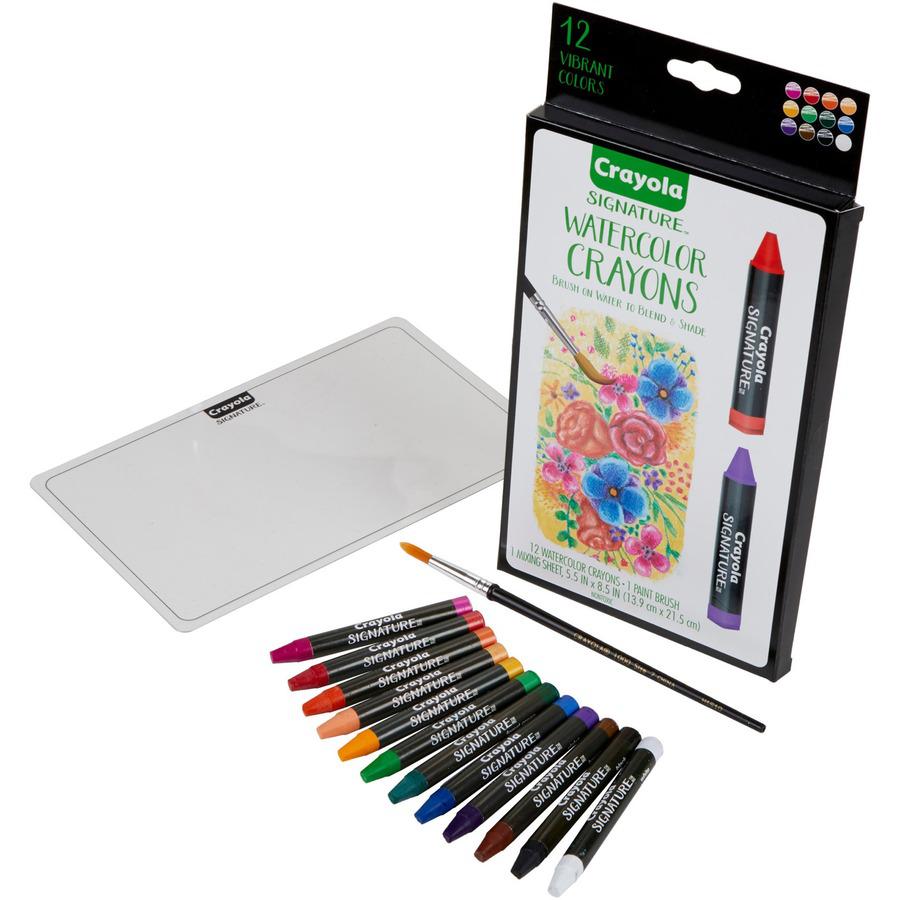 Crayola Signature Premium Watercolor Crayons - Assorted - 24 / Pack. Picture 5